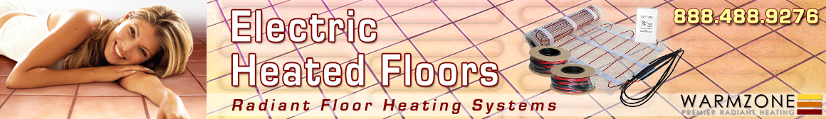 Electric radiant floor heat banner